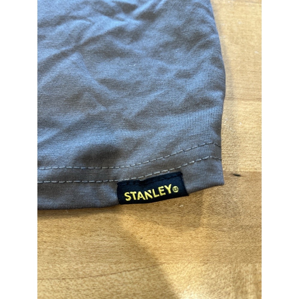 Men's Stanley Short Sleeve Gray Shirt NWT 3 Button Sz L - Picture 6 of 10